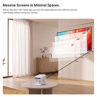 Projecteur Android Claro, projecteur natif 1080P, processeur H727, prend en charge la résolution 4K+, projecteur BT5.0, projecteur avec support