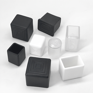 Embouts de protection noirs, blancs, transparents, carrés, ronds, pour pieds de meubles, couvre-pieds, embouts de finition - Product Image 1
