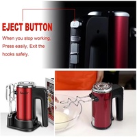 Sonifer SF-7024 gros usage domestique 220V 5 vitesse boîtier en acier inoxydable rouge couleur électrique 400w batteur à main mini