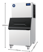 Machine à glace granulaire commerciale de 120 kg avec compresseur et pompe à eau contrôlés par PLC, facile à utiliser pour la transformation alimentaire et les boissons