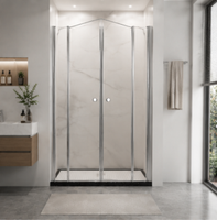 Cabine de douche d'angle carrée en aluminium fabriquée en Chine pour salle de bain