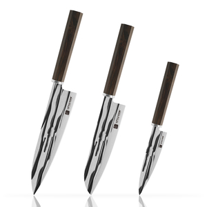 Ensemble de 3 couteaux de <span class=keywords><strong>chef</strong></span> de style japonais professionnels, acier à haute teneur en carbone 50Cr15MoV avec manche octogonal en ébène - Product Image 5