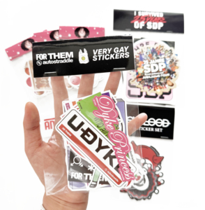 Sticker Pack Waterproof PVC Vinyl Self-Adhesive Label Logo Sticker Die Cut Custom Sticker with Back Crack Split - Product Image 4