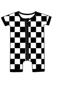 Romper Bayi Pendek Bambu Rts Hot Sale dengan Resleting Dua Arah untuk Unisex, Berbagai Motif Cetak, Pakaian Tidur Bayi Bambu - Product Image 3