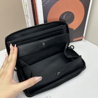 Dompet panjang pria dengan kantong koin besar tas SIM SIM tas genggam dompet kapasitas besar grosir