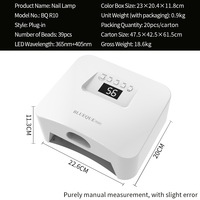 Lampe à ongles UV LED avec capteur infrarouge intelligent, démarrage/arrêt automatique, écran LCD, minuterie à cinq niveaux, lampe de séchage pour vernis gel, vente en gros