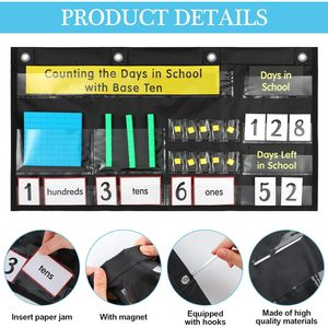 Tabla de Bolsillo para Contar Días, Herramienta de Matemáticas para el Aula, con Valor Posicional en Base Diez, para la Escuela - Product Image 3