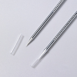 Aiguille anti-acné en acier inoxydable, outil d'extraction des points noirs, conception à double longueur pour le soin du visage - Product Image 1