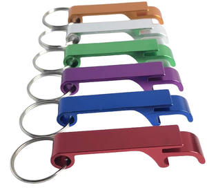 Customized <b>Mini</b> Multi-Functional Portable UV Printing Eco-friendly Anodized Metal Aluminum <b>Bottle</b> Opener Keychain Custom Logo - Product Image 1
