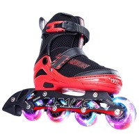 Patins à roulettes ajustables et lumineux, grandes tailles, roues en PU violettes, chaussures de fitness pour l'extérieur, pour enfants et adultes