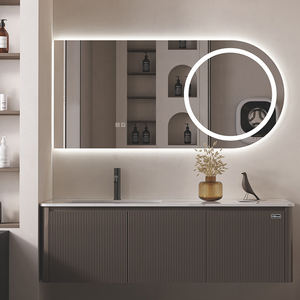 Elegante todo en uno a prueba de óxido montado en la pared baño vanidad estrecho apartamento <span class=keywords><strong>lavabo</strong></span> gabinete - Product Image 4