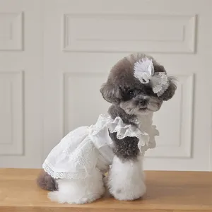 Roupas de Algodão para Cães e Gatos Primavera Verão, Saia de Renda, Vestido de Princesa para <span class=keywords><strong>Maltese</strong></span>, Chihuahua e Cães Pequenos, Atacado - Product Image 4