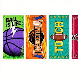 Custom Dye-Sublimation <b>Microfiber</b> <b>Towel</b> Lightweight Sports Rally Marathon Cheerleading Gym Events Eco-Friendly Antimicrobial - Product Image 1