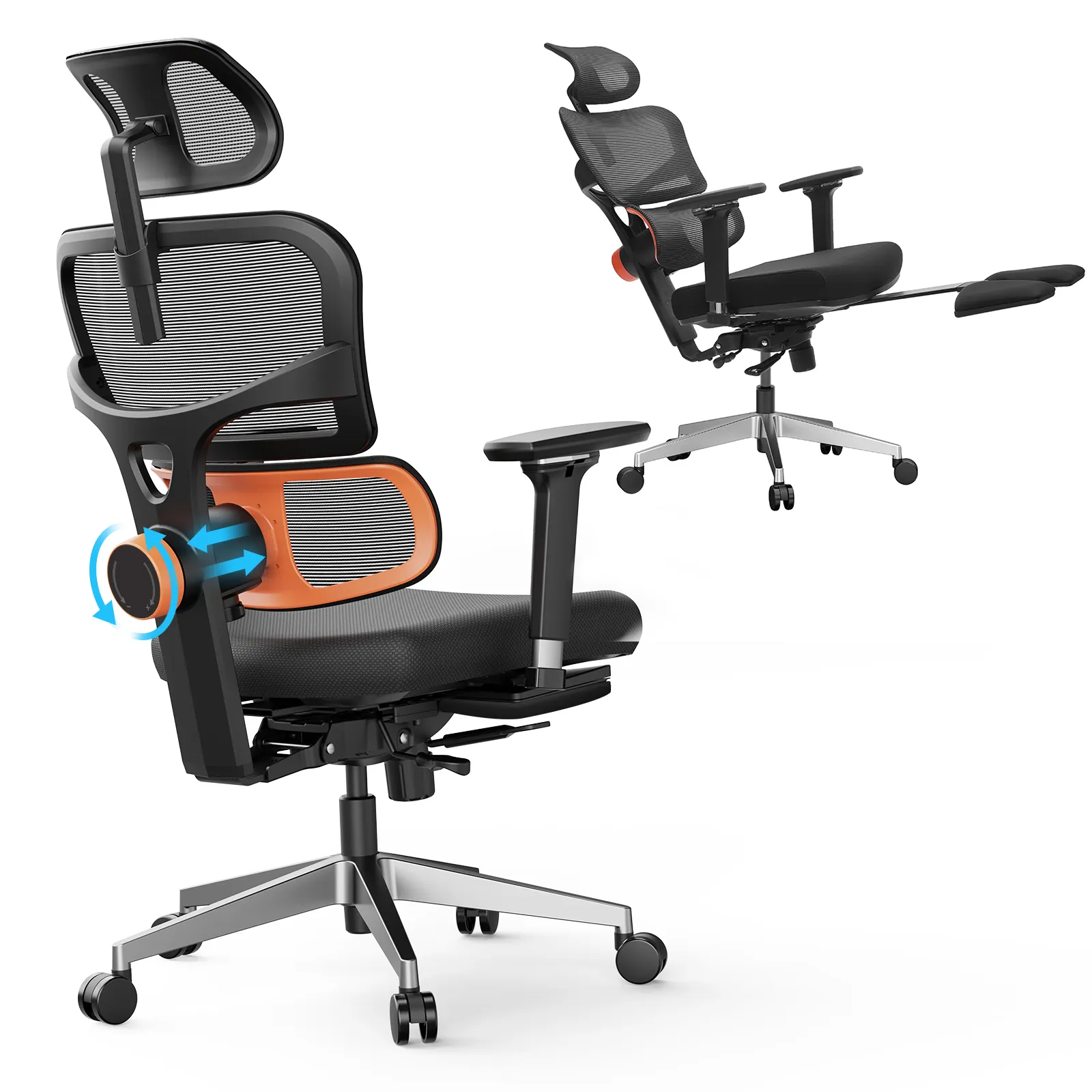 2023 ergonomik ayarlanabilir ofis koltuğu bel desteği ile yüksek elastik sünger koltuk minderi sandalye