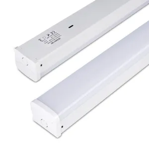 Free Sample Commercial Industrial Office Batten Lamp 2ft 4ft 5ft 8ft 15w 20w 25w 30w 40w 55w 60w 65w Led Linear Batten Light
