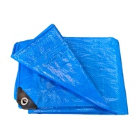 Bâche bleue imperméable en PE, 12x15 pieds, bâche polyvalente de moyenne résistance, bâches de protection contre l'eau