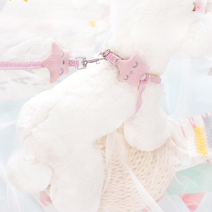 Nouveau design harnais pour animaux de compagnie en plein air mignon dessin animé poupée sangle réglable chien poitrine gilet et laisse ensemble - Product Image 3