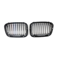 Grilles de rein avant de voiture à 4 portes à ligne unique tricolore pièces d'auto ABS pour BMW série 3 E46 1997-2001