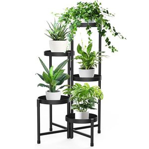 Soporte de <span class=keywords><strong>macetas</strong></span> de esquina para plantas de metal escalonado para interiores para múltiples plantas - Product Image 6