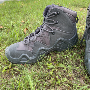 Bottes de désert basses en daim véritable gris TSB07, chaussures tactiques en cuir, randonnée en plein air - Product Image 3