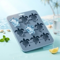 Moule à glaçons et à sucettes en forme de tortue de dessin animé - Écologique, sans BPA, durable, réutilisable, en silicone, DIY