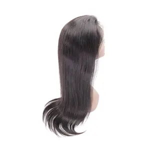 תחרה מול פאות גלם בתולה מיושרת שיער מרובה גדלים טבעי שחור גלם הודי שיער טבעי ברזילאי שיער מינימאלי # 1b