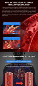 Alat Pijat Leher Laser, Portabel, Lampu LED Merah dengan Pemanas, Dirancang untuk Meredakan Nyeri dan Mempromosikan Relaksasi Otot Jaringan Dalam - Product Image 5