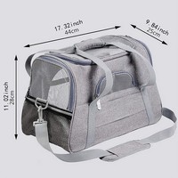 Sacs de voyage pliables et respirants en tissu Oxford pour animaux de compagnie avec plusieurs fenêtres en maille, sac de transport pour animaux avec poignée et bandoulière pour chats