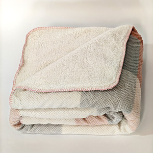 Tùy Chỉnh In Vua Kích Thước Dệt Kim Chăn Hoàn toàn Ấm Mùa Đông Chồn Xù Xì Sherpa Lông Cừu Giường Dày Chăn Cho Giường Sofa Du Lịch - Product Image 5