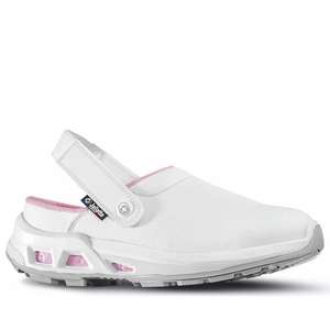 JALLATTE - JOJO206-40 White/pink safety <b>clog</b> MEREDITH ESD OB A E FO WRU SRC - EAN 3597810284296 <b>CLOGS</b> - Product Image 1