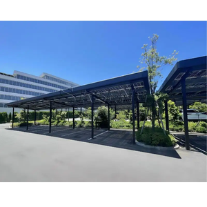 Système de carport solaire en alliage d'aluminium étanche pour entrepôt européen, montage au sol, application photovoltaïque pour stationnement de voitures et alimentation domestique - Product Image 5