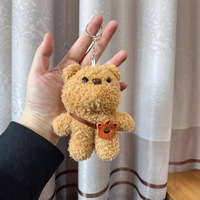 Sac à dos petit ours pendentif peluche poupée cartable pour enfants porte-clés vente en gros mignon