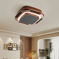 Ventilateur de plafond intelligent sans pales HSG Modèle 1654 avec lumière et télécommande, en plastique, électrique, pour chambre à coucher et décoration intérieure