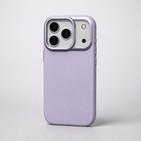 Étui de téléphone en cuir véritable de luxe personnalisé, support d'appareil photo, couverture magnétique, logo personnalisé, support antichoc de qualité supérieure, série Apple 18