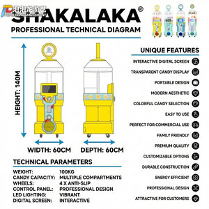 ตู้ขายของเล่นกาชาปองแบบหยอดเหรียญ ยี่ห้อ Tomy รุ่น Bulk Machine ภาษาอังกฤษ วัสดุโลหะและพลาสติก จากโรงงานโดยตรง พร้อมเมนบอร์ด <span class=keywords><strong>LED</strong></span> - Product Image 4