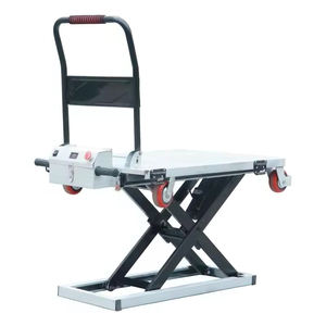 שולחן הרמה נייד קטן מסוג מספריים 300 ק\\\"ג, מכונת הרמה חשמלית הידראולית, פלטפורמת הרמה עצמית מסוג מספריים עם רכב - Product Image 6