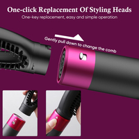 Brosse Soufflante Chauffante Professionnelle 5-en-1 pour Coiffure Volumisante – Sèche-Cheveux Électrique Portable Multi-Styler pour Femme