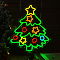 Enseigne néon personnalisée en usine, motifs Père Noël, Élan, Biscuit de Gingembre, Décoration murale LED de Noël pour intérieur et extérieur, Fourniture en gros pour Noël