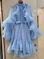 Robe mi-longue en dentelle à imprimé floral, style nouveau, taille S-2XL, vente en gros, design à lacets à la taille, élégante, décontractée, été, robe en dentelle à imprimé
