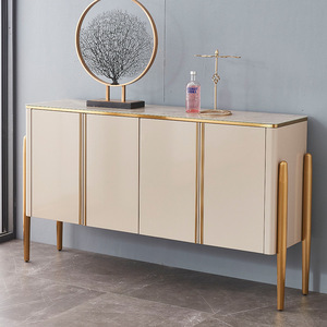 Armadio di stoccaggio moderno e minimalista in acciaio inossidabile ardesia da appoggio in vetro - Product Image 2