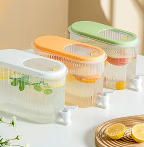Refrigerador transparente de plástico grande moderno, jarra de agua fría con grifo, uso en la cocina del hogar, dispensador de jugo, agua de soda <span class=keywords><strong>Sprite</strong></span> - Product Image 2