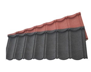 Tuiles de toit coréennes en acier métallique revêtues de pierre, tuiles de toit en zinc - Product Image 3