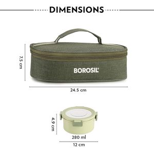 Best Quality Borosil Stainless Steel <b>Lunch</b> <b>Box</b> with Bag and Leak Proof and Dishwasher Safe for <b>School</b> Office and College Use - Product Image 2