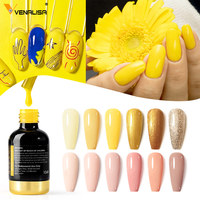 Or bouteille de haute qualité salon professionnel nail gel polish 12ml venalisa ongles vernis uv gel couche de base topcoat fournir 1001-40 #