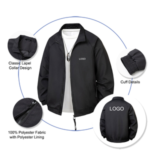 Chaquetas de <span class=keywords><strong>primavera</strong></span> con logotipo bordado e impresión personalizadas unisex, chaquetas de entrenador con cuello vuelto de ocio para <span class=keywords><strong>hombre</strong></span> - Product Image 2