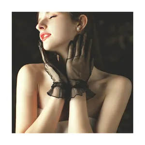 Professional Manufacture Nice Price Wholesale High Quality Mesh Short Lace Flexible Soft Gloves