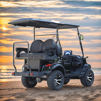 Voiturette de golf électrique 4 places d'usine OEM avec batterie au lithium, forte puissance, navigation GPS, longue autonomie, idéale pour la plage
