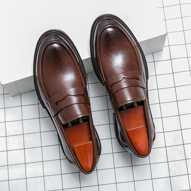 Black Leather Dress Shoes for Men - Casual & Waterproof Black Leather Dress Shoes for Men - Casual & Waterproof