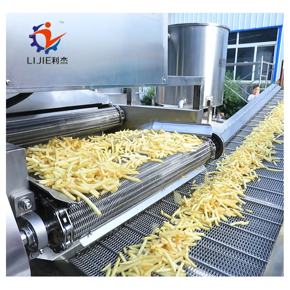GAS/LPG 500 kg/h Línea de producción de papas fritas congeladas completamente automática/Máquina para hacer papas fritas congeladas con CE