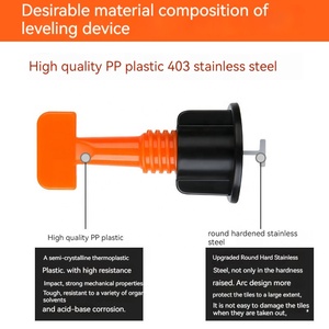 Herramienta de nivelación de azulejos Ajuste de artefactos Clip de nivelación Localizador de costura de azulejo de piso - Product Image 2